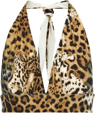 Roberto Cavalli Driekhoekbikini met Jaguarprint - Dames - Badkleding - Veelkleurig - Maat: XS