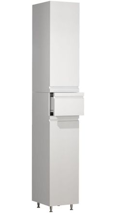 ebuy24 Ebuy24 - Gabinete De Ba&ntilde;o De Madera Vcm Muebles De Ba&ntilde;o Gabinete De Ba&ntilde;o Gabinete Alto Dimensiones Aprox. Al. 180 X An. 30 X P. 32 Cm - Silora (blanco