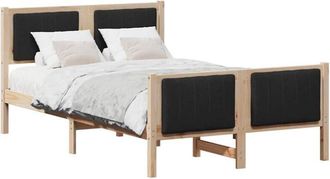 vidaXL Estructura De Cama Con Cabecera Marr&oacute;n Y Negro 120 X 190 Cm Vidaxl