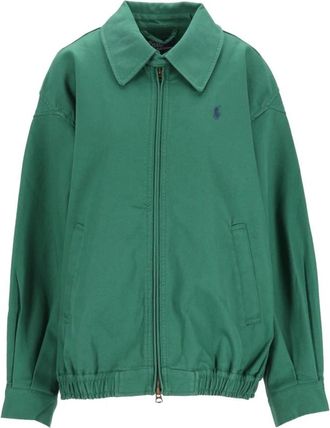 Polo Ralph Lauren Twill Geweven Jas - Dames - Zomerjassen - Groen - M - Katoen - Jassen