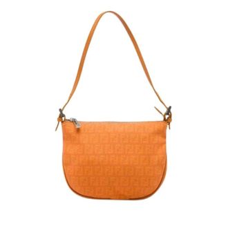 Fendi Pre-owned Vintage Schoudertas - Dames - Pre-owned - Oranje - Maat: ONE Size Leer