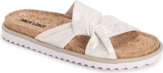 Muk Luks Womens Jazmine Sandal in Silver at Nordstrom, Size 11