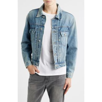 Frame Denim Distressed Denim Jacket in Shortstop at Nordstrom, Size X-Large