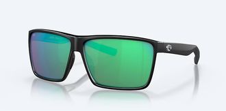 Costa Unisex Rincon Polarized Sunglasses In Matte Black Green Mirror