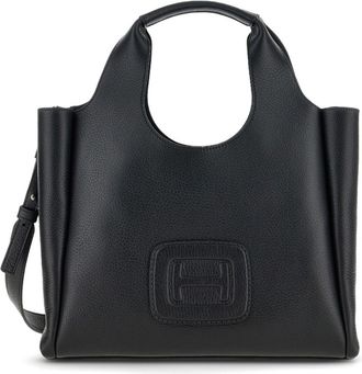 Hogan medium H-Bag logo-embossed tote bag - women - Leather - OS - Black