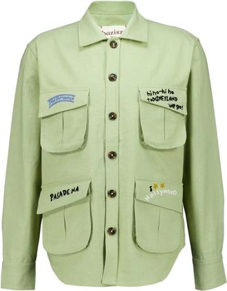 Baziszt Chaqueta de Seda y Nylon - Jackets - Hombre - Verde - M