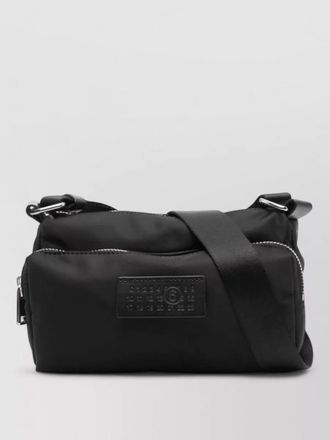 Maison Margiela nylon shoulder bag featuring pocket strap