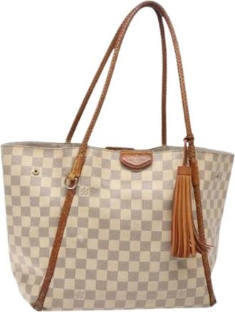 Louis Vuitton Pre-owned Tote Bags, female, White, Size: ONE SIZE Pre-owned Vintage Canvas Tote Bag