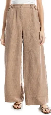 Max Studio Easy Wide Leg Pants in Heather Mushroom at Nordstrom Rack, Size Small