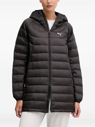 Puma Donsjack met logodetail en capuchon - Zwart