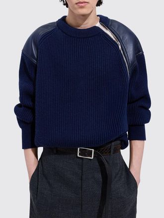 Bottega Veneta Wool Crewneck Jumper with Side Zip and Dropped Shoulders
