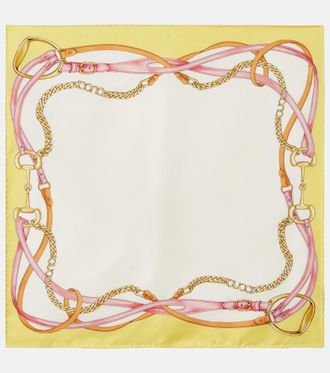 Gucci Printed silk twill scarf