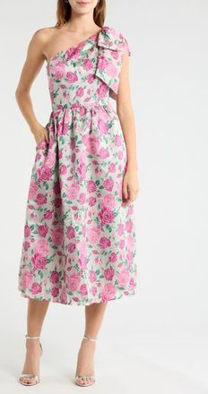 Sugarlips Dionne Floral Jacquard Midi Dress at Nordstrom, Size X-Small