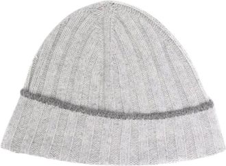 Brunello Cucinelli Berretto in maglia a coste di cashmere - - Accessories - unisex - Grigio - L