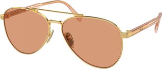 Prada Orange Pilot Mens Sunglasses PR A58S 5AK07V 61