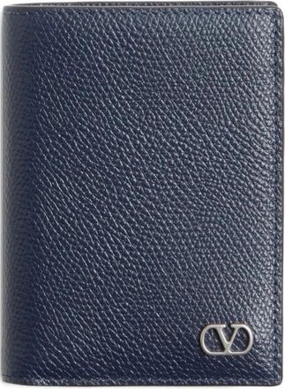 Valentino Garavani VLogo Signature Kaarthouder - unisex - Portefeuilles - Blauw - ONE Size - Leer - Accessoires