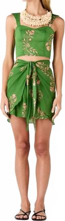 Juan de Dios Bamboleiro Silk & Cotton Shorts In Green