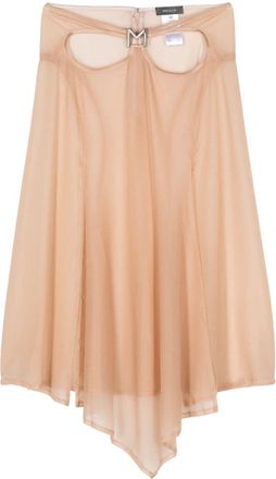 MUGLER M cut-out midi skirt - women - Polyamide/Spandex/Elastane - 36 - Neutrals