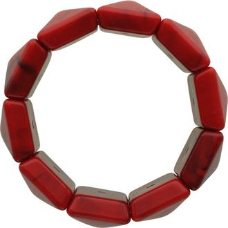 Olivia Welles Cammie Resin Stretch Bracelet in Red /Black at Nordstrom Rack