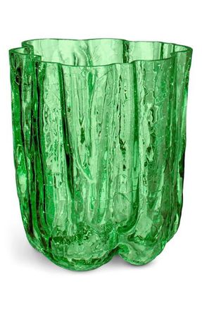 Kosta Boda Small Crackle Vase in Green at Nordstrom