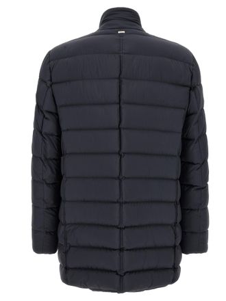 Herno Mens Blue Polyamide Coat Clothing