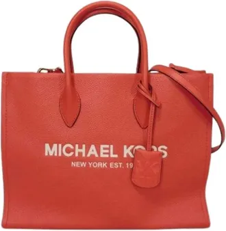 Michael Kors Pre-owned Tote Bags, female, Red, Size: ONE SIZE Pre-owned Leather Tote Bag