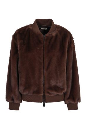 P.A.R.O.S.H. P. A.R. O.S. H. Bomber Jacket In Faux Fur