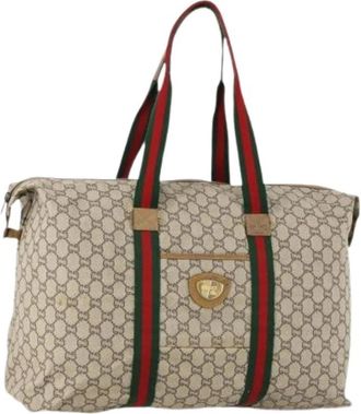 Gucci Pre-owned Weekend Bags, female, Beige, Size: ONE SIZE Pre-owned Boston Bag