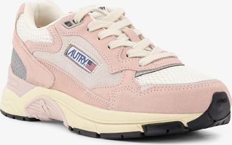 Autry Womens Sneakers Hyperway Low Pink Mesh-Suede Trainers Mesh/suede