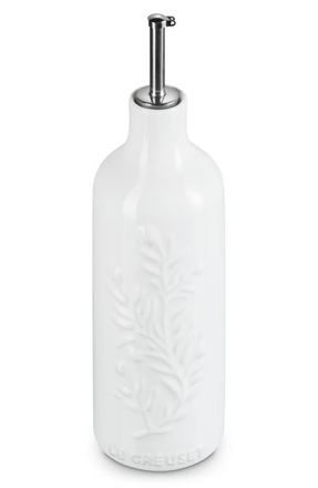 LE CREUSET Olive Branch Stoneware Oil Cruet in White at Nordstrom