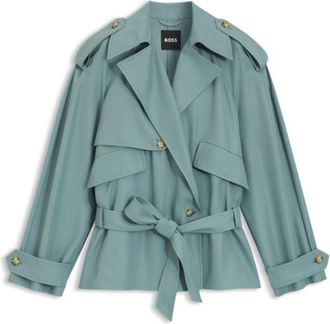 BOSS Drapey-twill jacket in a relaxed fit