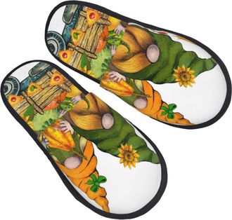 Generic Fuzzy Slippers Thanksgiving Truck Slippers Flat Casual Slipper For Party Bathroom Spa L