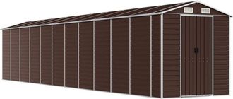 vidaXL Cobertizo De Jard&iacute;n Acero Galvanizado Marr&oacute;n 191x980x198 Cm Vidaxl