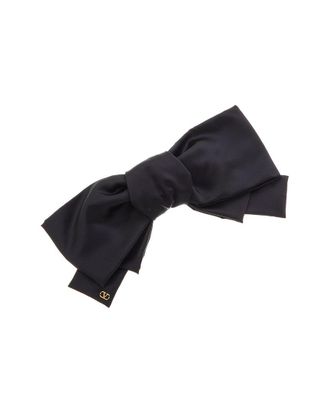 Valentino Vlogo Signature Bow Silk Hair Clip