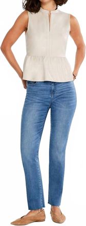 Nic+Zoe Fedrica Faux Leather Swing Top In Cobblestone
