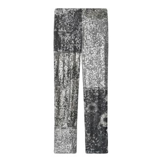 Maison Margiela Floral Sequin Patchwork Broeken - Dames - Vrijetijds broeken - Veelkleurig - S - Leer - Broeken