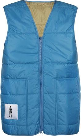 Mackintosh Gewatteerd Mouwloos Vest - Heren - Bodywarmers - Blauw - L - Polyester - Jassen