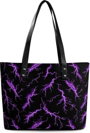 Generic Thunder Print Tote Bags for Women Cute Shoulder Purses Handbags