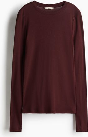 H&M Jerseyshirt aus Pima-Baumwolle - Red