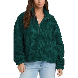 Billabong All the Time High Pile Fleece Quarter Zip Pullover in Summer Gold at Nordstrom Rack, Size X-Large