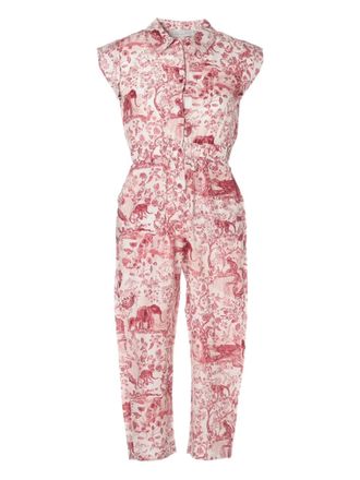 Dior 2020s patterned jumpsuit - women - Cotton/Cotton - 8 - White
