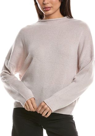 Fort&eacute; Cashmere Slouchy Roll Trim 100% Cashmere Pullover