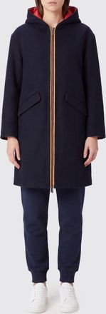 K-Way Cappotto reversibile al ginocchio in misto lana e nylon con cappuccio