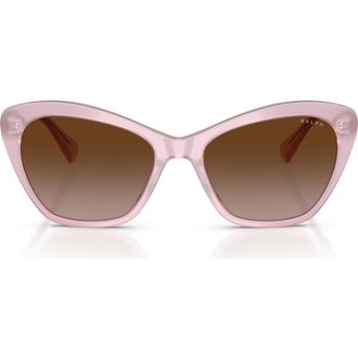 Ralph Lauren 55mm Gradient Butterfly Sunglasses in Opal Violet/gradient Brown at Nordstrom