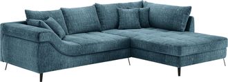 Mr. Couch Ecksofa »Portofino L-Form« 4 Bezugsqualitäten, 13,5 cm hohe Metall-Profilfüsse in matt-schwarz