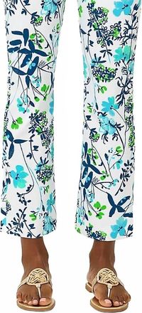 Lilly Pulitzer Carwyn Crop Flare Pants In Resort White Sea Blooms