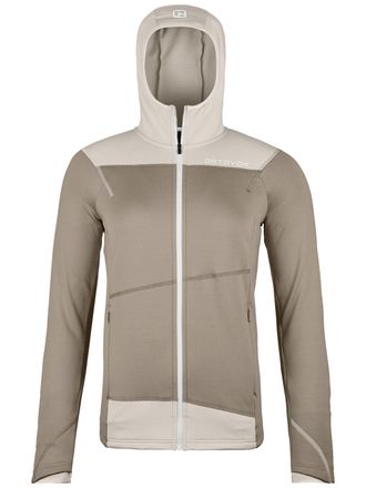 Ortovox Beige Fleece Light Hoody Two Tone Hoodie