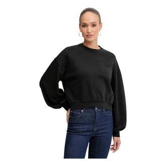 Pinko Pinko, Hoodies & sweatvesten, Dames, Zwart, S, Katoen, Katoenen sweatshirt