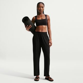 Nike Womens Zenvy Loose Mid-Rise Pants in Black | IR1947-010