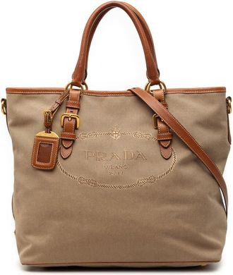 Prada Pre-owned Prada Canvas Canapa Logo Convertible Tote Ladies KLSNEBI68EWABH20